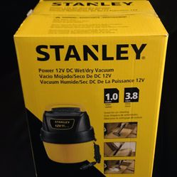 Stanley 1 gallon 12V DC portable wet dry vacuum.