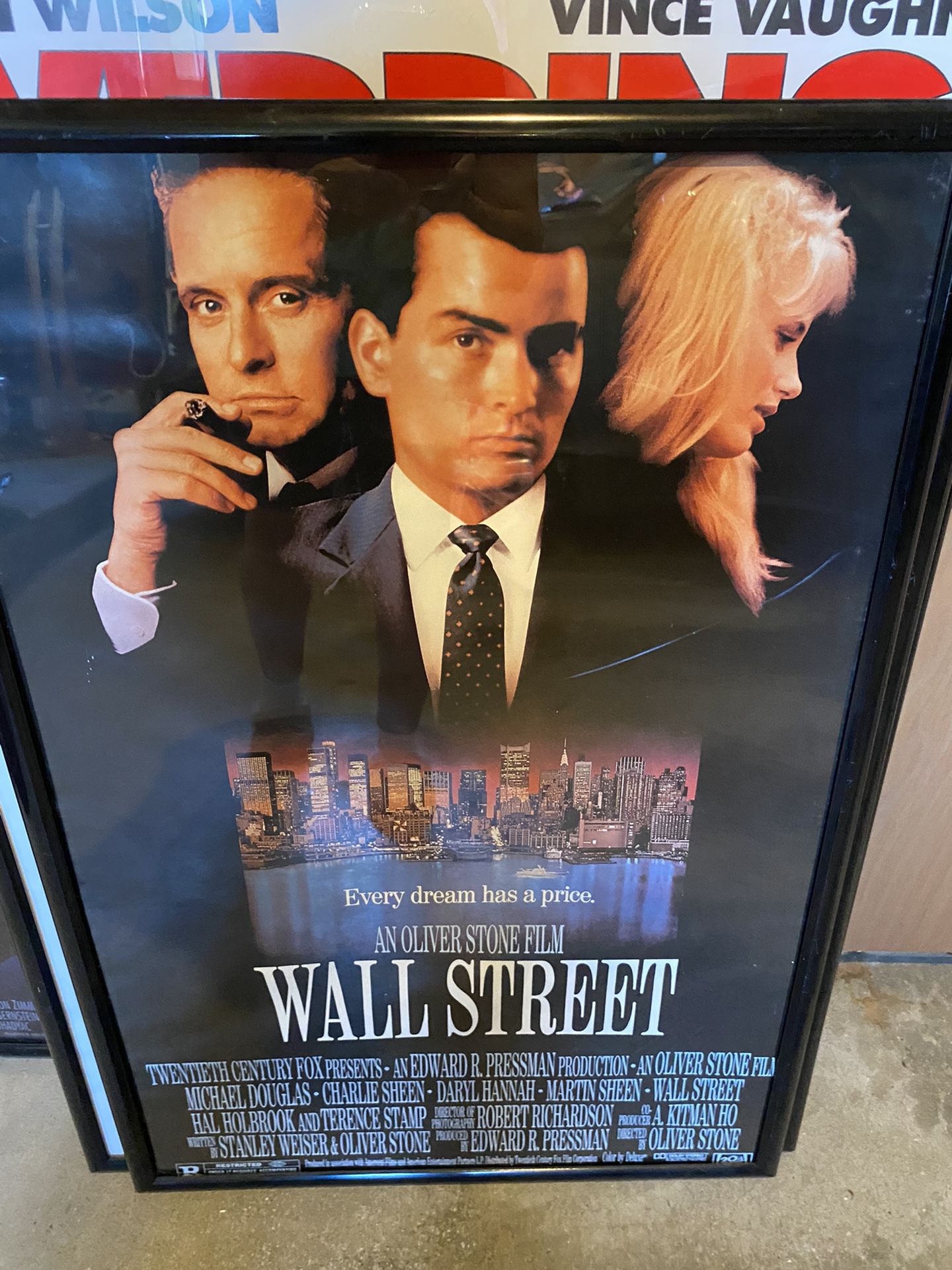Framed WALLSTREET Movie Poster 