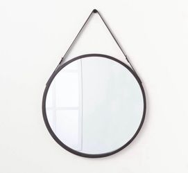 Large Round Black Mirror