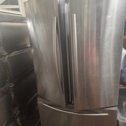 Grey Samsung 26 cu. ft. French Door Refrigerator With Filtered Water In Stainless Steel