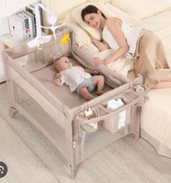 Pack and Play, 4 in 1 Baby Playard, Portable Crib