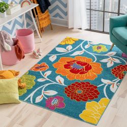 5x7 Flower Rug