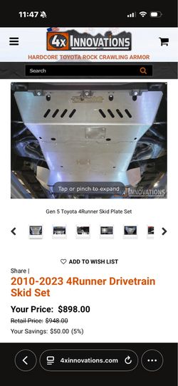 5th gen 4Runner skid plates