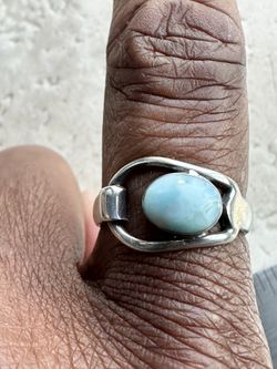 Sterling Silver Blue Stone Ring