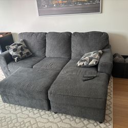Gray Couch With Ottoman For Pick Up In Chicago