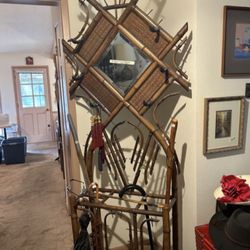 1920 Bamboo Hall Tree/Umbrella Stand