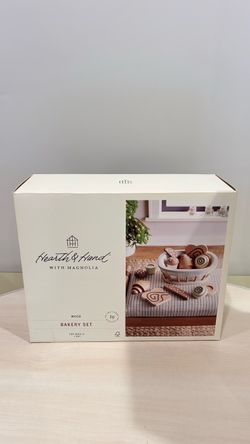Hearth & Hand Magnolia Wood Bakery Set Wooden 16 Piece
