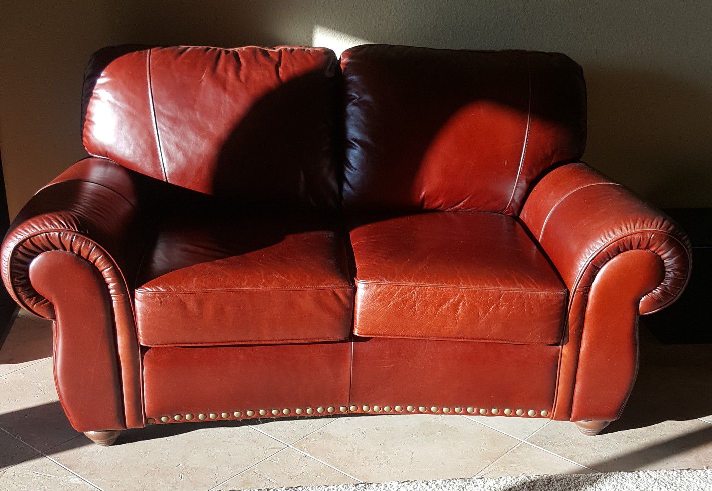 Leather Love Seat Sofa