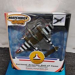 Matchbox Collectibles National Aviation Hall of Fame Lockheed P-38 Lightning die-cast model, specifically honoring Brigadier General Robin Olds.