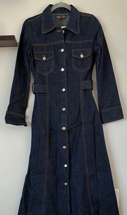 Kitsch vintage long Jean jacket