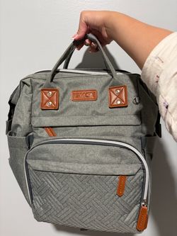 ISMGN Gray Diaper Bag Backpack