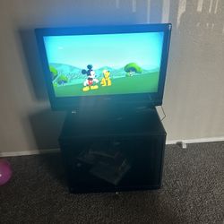 32 Inch Toshiba Tv With Tv Stand & Google Tv Box