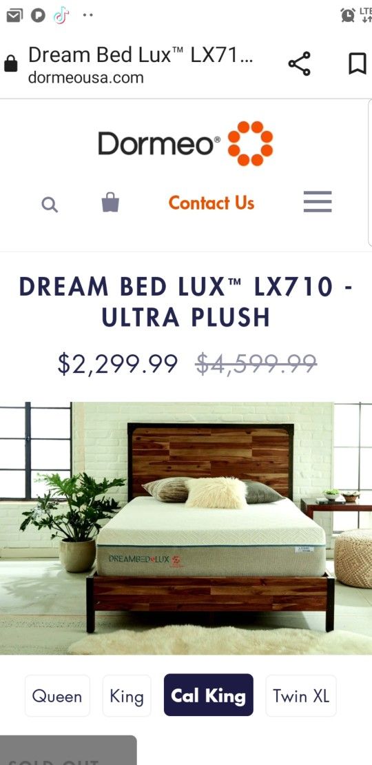 dreambed lux lx710 royal lux freeze cal king 14 inch memory foam