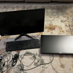 1Monitor, Keyboard, Speakers , Camera And Headset 