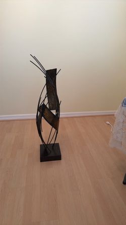 Abstract Metal Floor Sculpture