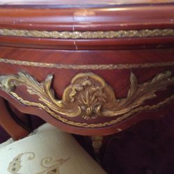 19th Century Mahogany Inlaid Italian Dining Room Table And Chairs 