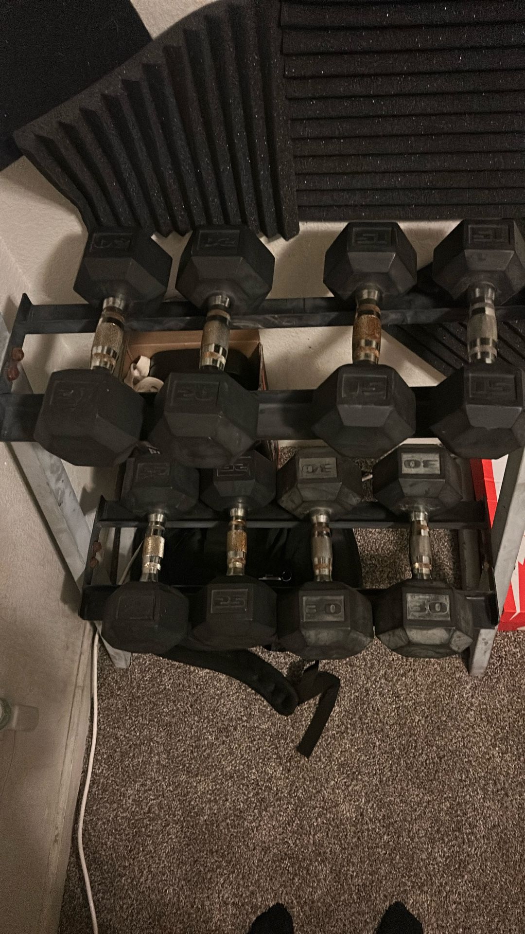 Dumbbells 15s, 20s, 25s and 30s
