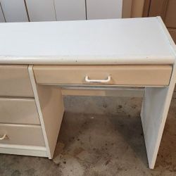 White And Pink Dresser Desk With 4 Drawers Chest For Bedroom