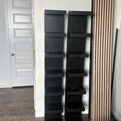 2 Black Shelves