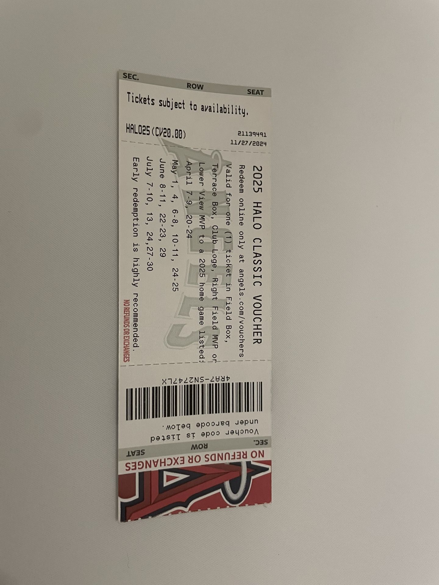 60 Angel Game Tickets GOING FAST (Read Description)