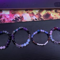 Lot Of 4 Beaded Bracelets
