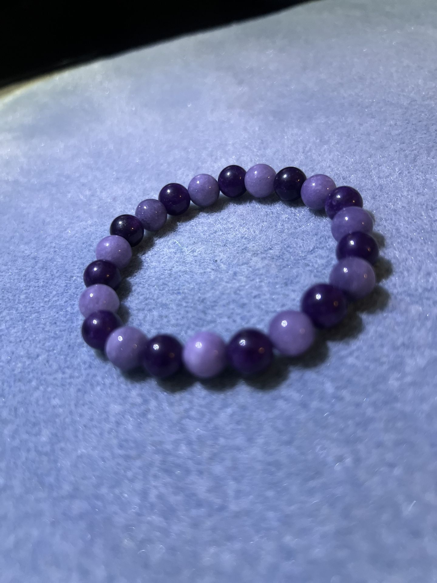 Purple Amethyst Beaded Bracelet