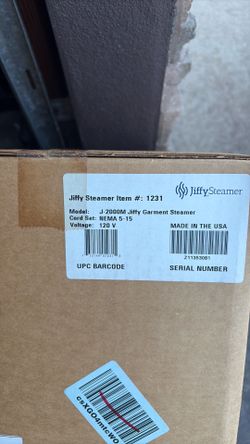 Jiffy Steamer. J-2000 Garment steamer