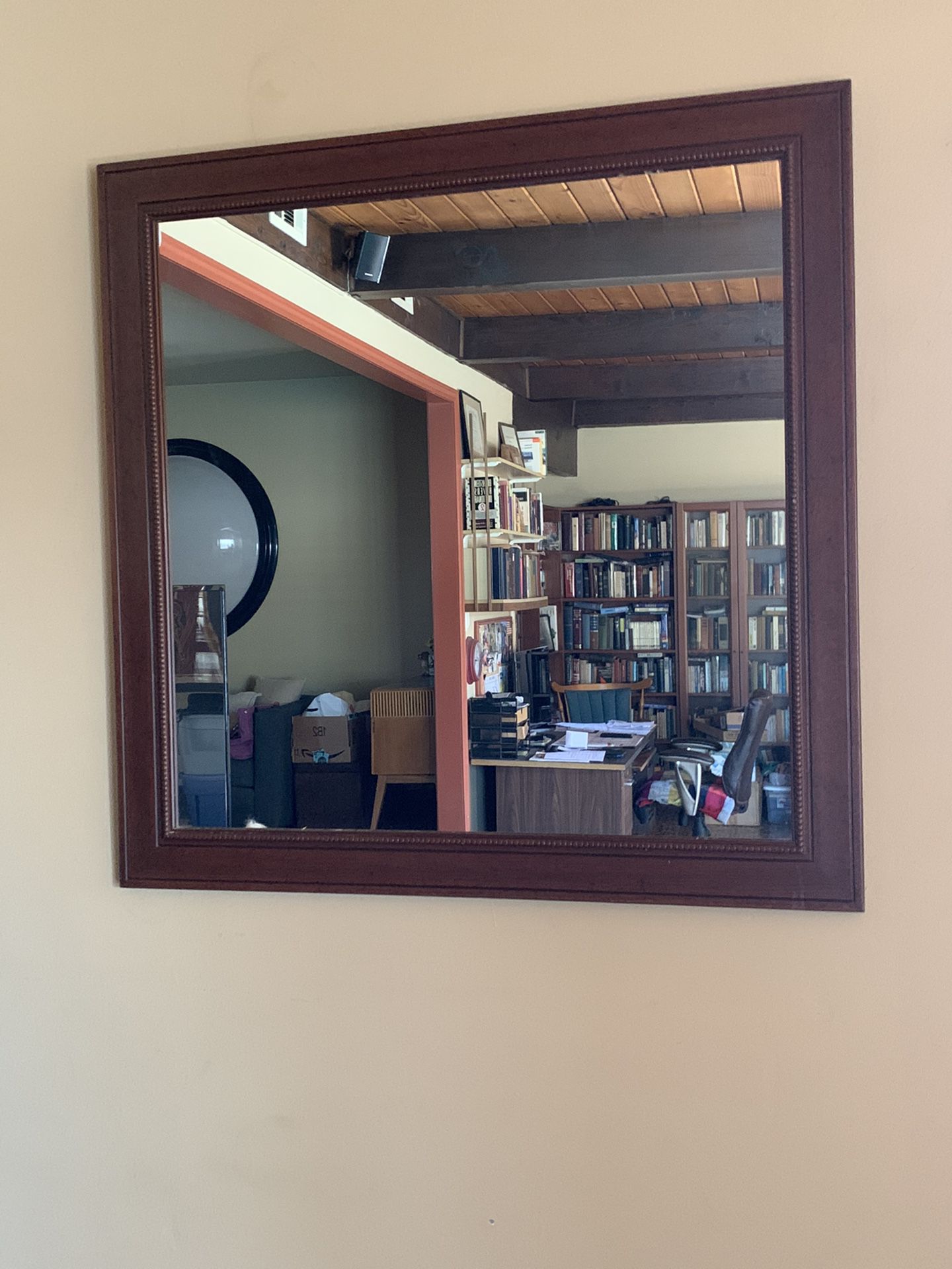 Large Wall Wood Framed Mirror