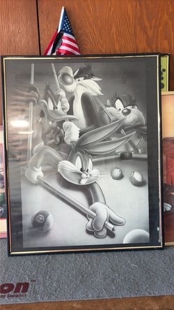 Disney characters poster black-and-white good condition