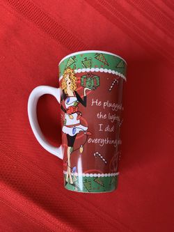 “Delish” Tall Christmas Mug, 16 oz.