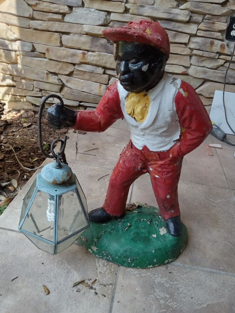 Cement Lawn Jockey