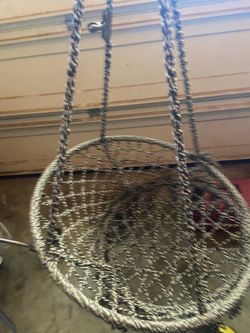 Rope net hammock swing for outside or in door