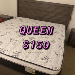  BRAND NEW PILLOW TOP MATTRESSES ✅ COLCHONES NUEVOS PILLOW TOP 💯‼️   QUEEN SIZE $150 ❌ $210 With Box Spring   FULL SIZE $140❌ $200 With Box Spring💥 