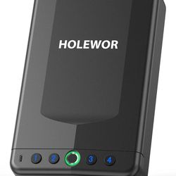 Car Gun Safe, Small Pistol Safe Biometric Gun Lock Box for Handgun, Portable Fingerprint Quick Access Travel Gun Case for Nightstand Bedside