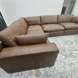 New Emilia Leather Sectional 5yr