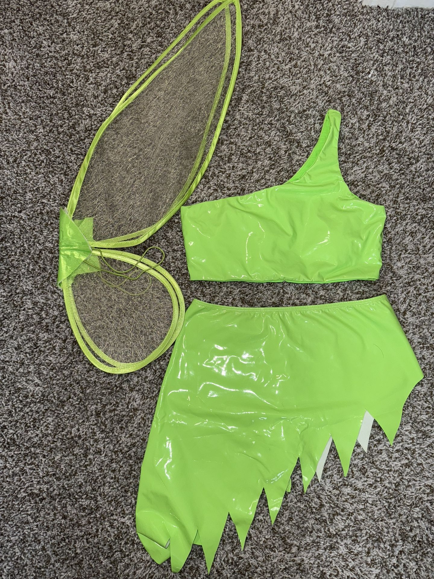 Leather Latex tinkerbell / fairy costume