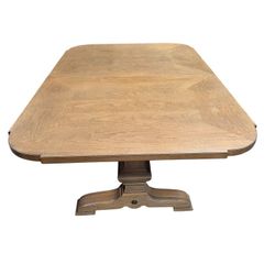 Strong And Sturdy Laminated Wood Table With Metal Brackets Underneath