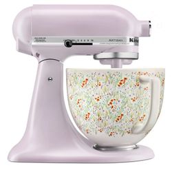 KitchenAid Artisan Series 5-Quart Tilt-Head Stand Mixer, Wildflower with Ceramic Bowl, Flat Beater,