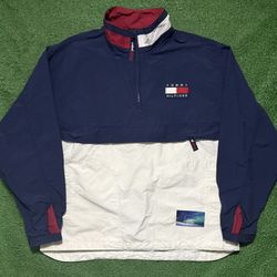 Vintage Tommy Hilfiger Quarter Zip Jacket Medium