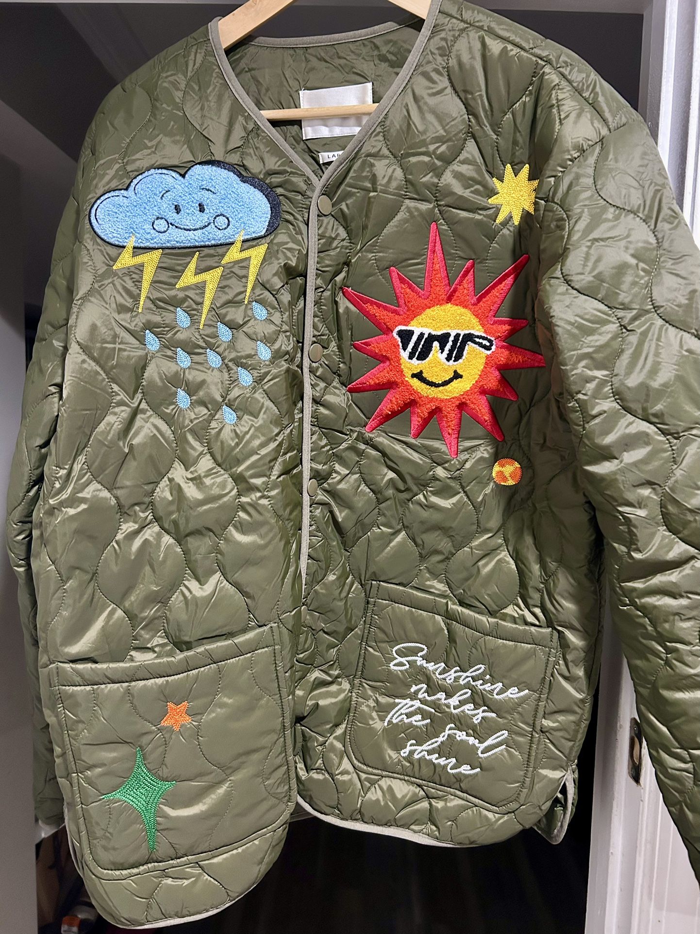 First Row Denim Quilted Patchwork Jacket