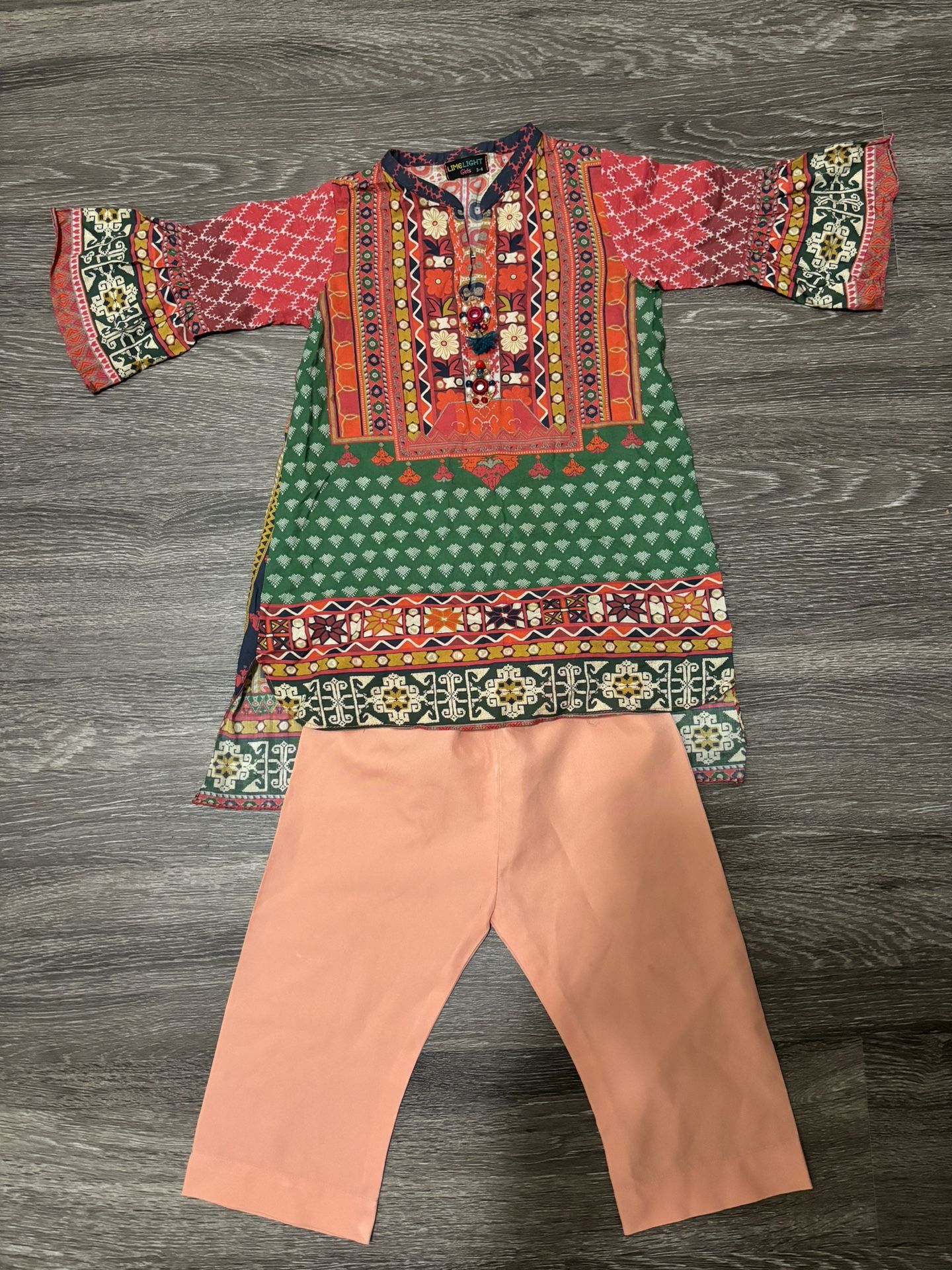 Limelight 2-3 Years Old Girl full Sleeves shalwar Kameez dress