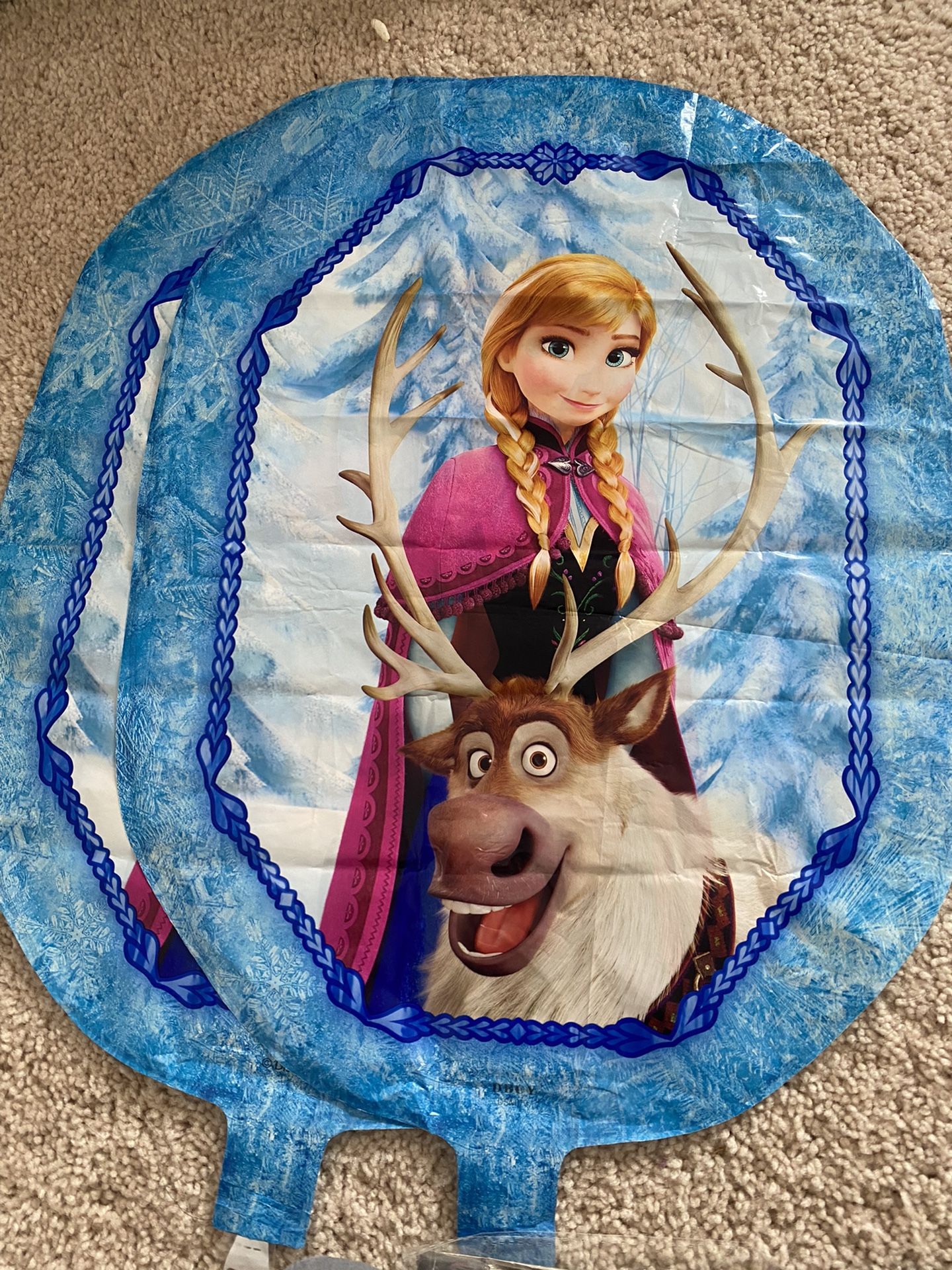 Brand New Unused Set Of Anna And Elsa Birthday Balloons