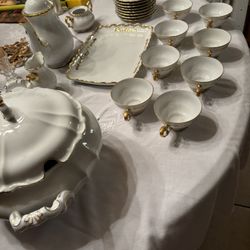 Beautiful Vintage Golden Crown From W.Germany China Set