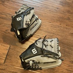 2 Wilson 12” Softball Gloves