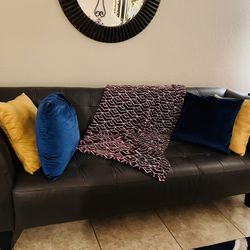 Italian Leather Sofa Set 