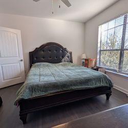 Solid Wood Bed With Dresser 