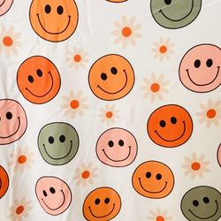 Happy Face Stretch Fabric For Kids