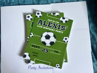  Party Invitations30pcs Invitaciones De Fiesta KZTMZ Soccer Invitations 