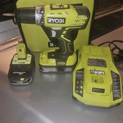 Ryobi Lithium+ Drill, 12v Battery, Charger, & Case (BASICALLY NEW!)