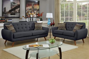Brand new ash black 82" sofa + 60" loveseat set